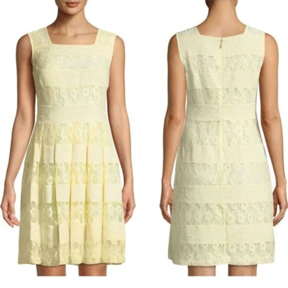 Brand New Karl Lagerfeld Fit & Flare Lace Sleeveless Dress - Picture 1 of 7